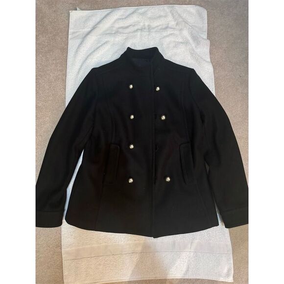 Banana Republic Women's Double-Breasted Pea Coat - Missing Button! - Picture 4 of 5